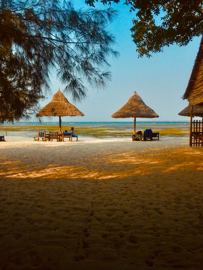 Idyllic beachfront scene in Dar es Salaam, perfect for relaxation and tropical getaways.